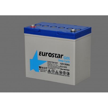 Eurostar 12V 55A Jel Tip Akü